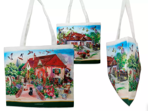 Torba płócienna 40 x 43 cm Carmani - Village Life 021-9135 Torba płócienna 40 x 43 cm Carmani - Village Life 021-9135