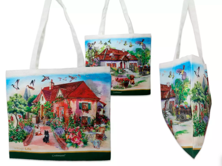 Torba płócienna 40 x 43 cm Carmani - Village Life 021-9135