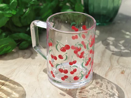 Kubek szklany 270 ml Glasmark - Nico - Czereśnie 4G.83-0270-40796