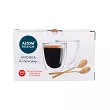 Kpl. 2 szklanek termicznych 330 ml + 2 złote łyżeczki do latte Altom Design - Andrea 07.AND.3279
