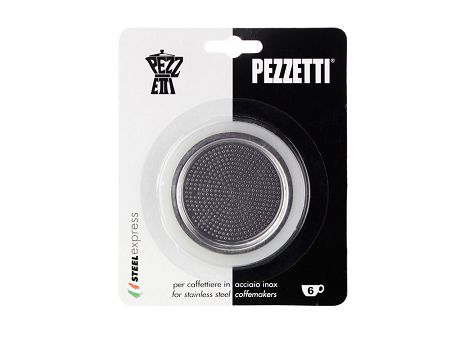 Kpl. 2 uszczelek + sitko do kawiarki stalowej 10 x 50 ml Pezzetti - 1.KA-1349