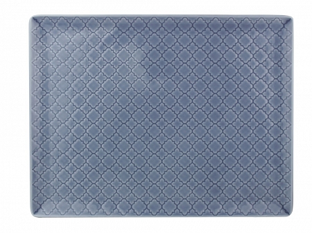 Półmisek prostokątny 31x24 cm Lubiana - Marrakesz Szaro-niebieski