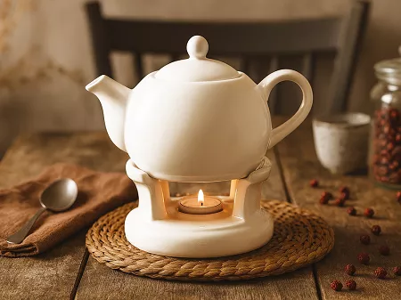 Czajnik z podgrzewaczem 1 L Bella Fiore - Biały 1TR.DZB.5631