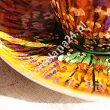 Filiżanka ze spodkiem 0,35 L / 17 cm ręcznie malowana - Łąka żółta (13) DA.FS35-13