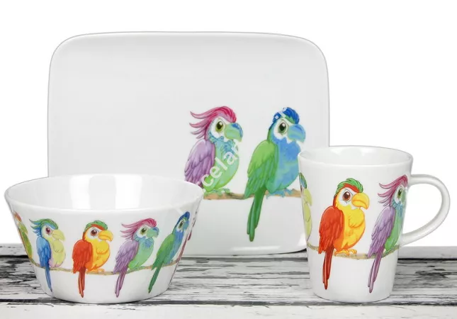 Garnitur śniadaniowy (3e) Karolina - Trendy S-02014259 PAPUGI Garnitur śniadaniowy (3e) Karolina - Trendy S-02014259 PAPUGI