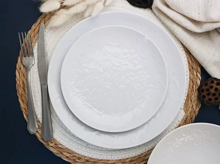 Komplet talerzy na 6 osób (18 el) Lubiana - Hanami Klasyczna Biel