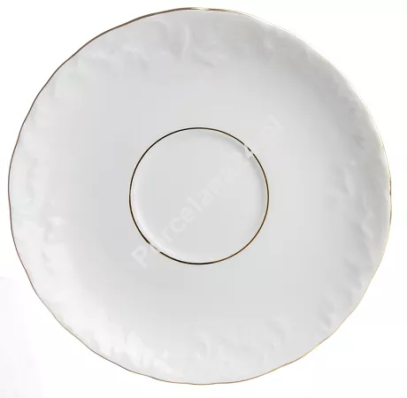 Spodek 15,7 cm Ćmielów - Rococo 3604 ZŁOTA LINIA Spodek 15,7 cm Ćmielów - Rococo 3604 ZŁOTA LINIA