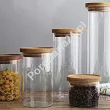 Pojemnik szklany 700 ml Gerlach - Country Pokrywka drewniana 959A
