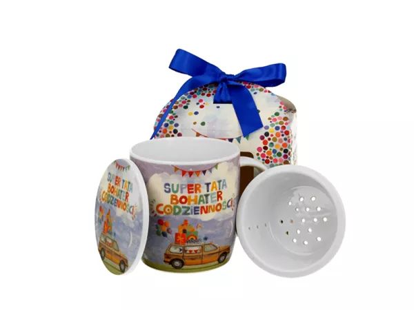 Kubek z zaparzaczem 0,4 L Duo - Super tata 15.SUT.KZ Kubek z zaparzaczem 0,4 L Duo - Super tata 15.SUT.KZ