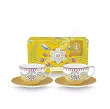 Komplet 2 filiżanek ze spodkiem 0,3 L Pip Studio - Lily & Lotus Yellow 51.L&LY.004.215