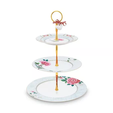 Etażerka trzypoziomowa  Pip Studio - Blushing Birds White 51BB.018.076 Etażerka trzypoziomowa  Pip Studio - Blushing Birds White 51BB.018.076