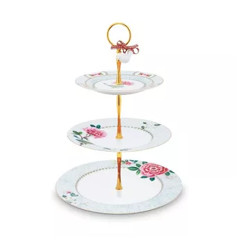 Etażerka trzypoziomowa  Pip Studio - Blushing Birds White 51BB.018.076
