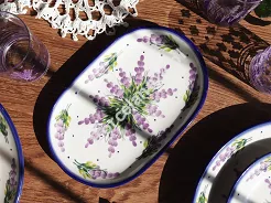Półmisek owalny 24 cm Bolesławiec - Lawendowy Zakątek
