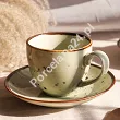 Filiżanka ze spodkiem 0,3 L / 16 cm Bogucice - Alumina Cottage Green Tea 1220