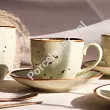 Filiżanka ze spodkiem 0,3 L / 16 cm Bogucice - Alumina Cottage Green Tea 1220