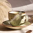 Filiżanka ze spodkiem 0,3 L / 16 cm Bogucice - Alumina Cottage Green Tea 1220