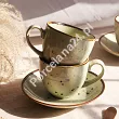 Filiżanka ze spodkiem 0,3 L / 16 cm Bogucice - Alumina Cottage Green Tea 1220