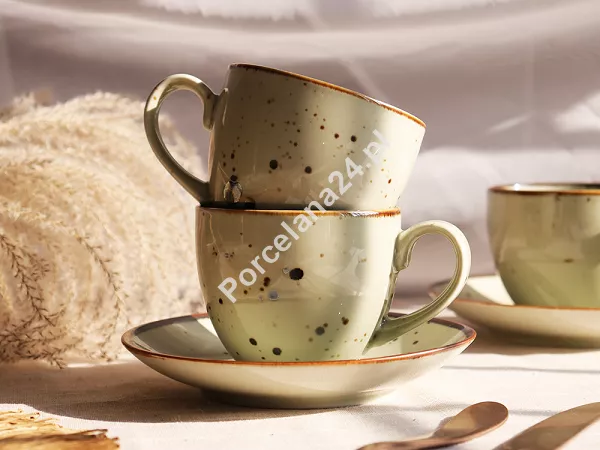 Filiżanka ze spodkiem 0,3 L / 16 cm Bogucice - Alumina Cottage Green Tea 1220 Filiżanka ze spodkiem 0,3 L / 16 cm Bogucice - Alumina Cottage Green Tea 1220