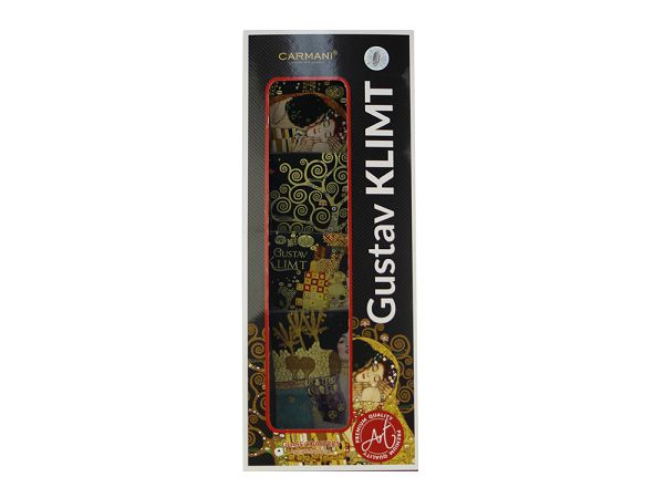 Komplet 4 szt. szklanych podkładek 10,5x10,5 cm. Carmani - Gustav Klimt 195-0050 Komplet 4 szt. szklanych podkładek 10,5x10,5 cm. Carmani - Gustav Klimt 195-0050