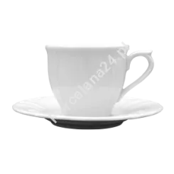 Filiżanka ze spodkiem 0,10 L / 12 cm Lubiana - Maria biała (nr 3570, 3571)