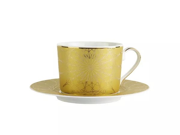 Filiżanka ze spodkiem 0,25 L / 15,7 cm Ćmielów - Jenny Solaris Gold Filiżanka ze spodkiem 0,25 L / 15,7 cm Ćmielów - Jenny Solaris Gold