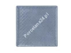 Talerz płytki kwadratowy 25,5x25,5 cm Lubiana - Marrakesz Szaro-niebieski
