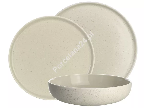 Komplet talerzy na 6 osób (18 el.) Bogucice - Alumina Granite Soft Cream Nordic 1127 Komplet talerzy na 6 osób (18 el.) Bogucice - Alumina Granite Soft Cream Nordic 1127