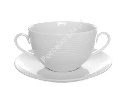 Bulionówka ze spodkiem 0,35 L / 15,7 cm Chodzież - Yvette (Yvonne) E755 BIAŁA LINEA