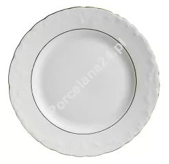 Talerz deserowy 21 cm Ćmielów - Rococo 3604 ZŁOTA LINIA