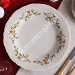 Komplet talerzy 6 osób (18 el.) Bon Bistro - Retro Brown Flowers ecru