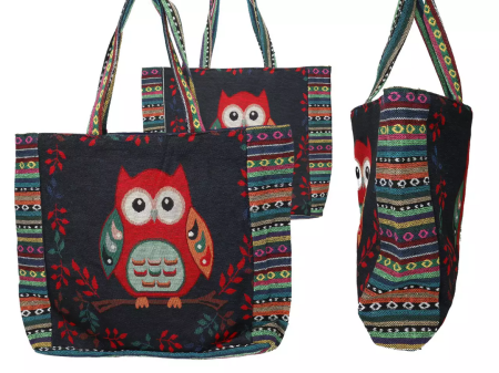 Torba na ramię 45x41 cm Hanipol - Sowy 33.021-8910