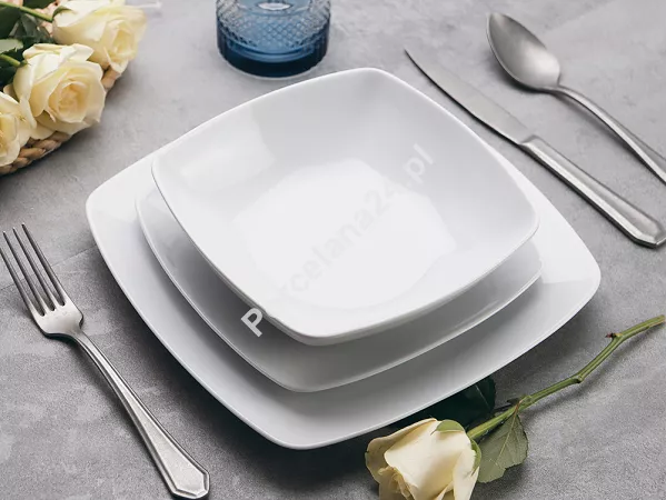 Komplet talerzy na 6 osób (18el) Chodzież - Akcent C000 BIAŁY (TG18) Komplet talerzy na 6 osób (18el) Chodzież - Akcent C000 BIAŁY (TG18)