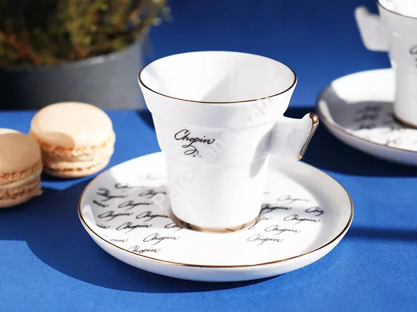 Kp. 2 filiżanek ze spodkami 0,10 L / 12 cm Bogucice - Chopin 391 Kp. 2 filiżanek ze spodkami 0,10 L / 12 cm Bogucice - Chopin 391