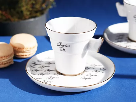 Kp. 2 filiżanek ze spodkami 0,10 L / 12 cm Bogucice - Chopin 391