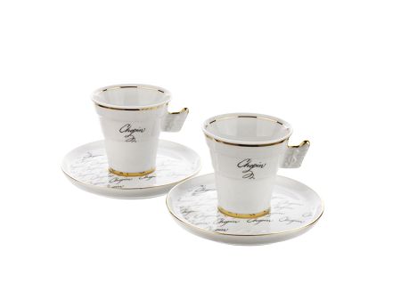 Komplet 2 Filiżanek ze spodkami 0,10 L / 12 cm (4 el) Bogucice - Chopin 391