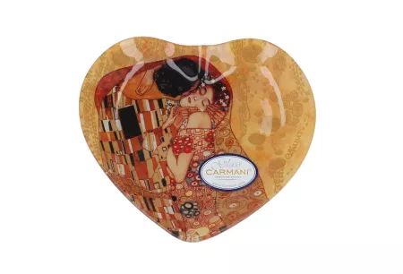 Talerz dekoracyjny w kształcie serca 19 cm Carmani - Gustav Klimt 33.198-1404