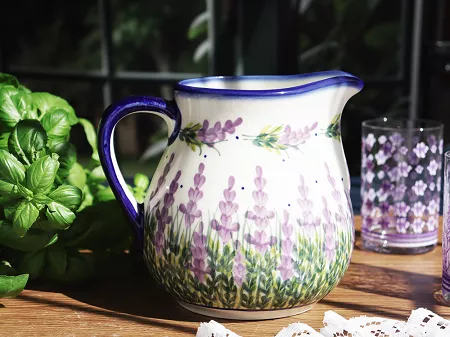 Dzbanek 1,5 L Bolesławiec - Lawendowy Zakątek