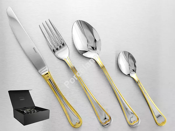 Komplet sztućców 65 cz. na 12 osób Hisar - Topkapi Gold (3.0/2.5 mm) złocone Komplet sztućców 65 cz. na 12 osób Hisar - Topkapi Gold (3.0/2.5 mm) złocone