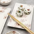 Zestaw do sushi dla 2 osób (4 el.) z pałeczkami Tokyo Design Studio - Sakura White 33758