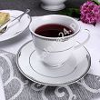 Garnitur do herbaty na 6 osób (21el) Bogucice - Luxor Platin 1045
