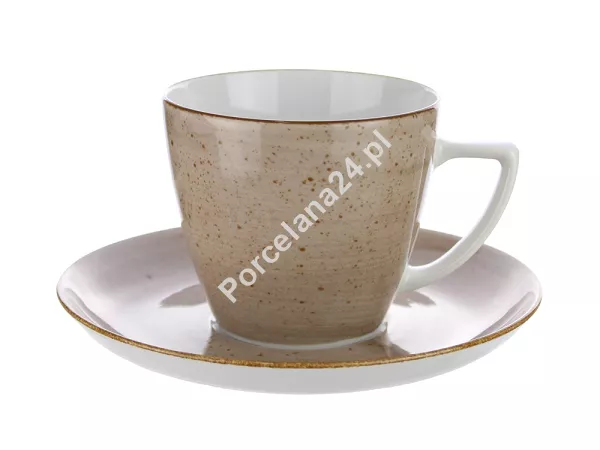 Filiżanka ze spodkiem 0,35 L / 17,5 cm Lubiana - Beata / Dorota 6630T BRĄZOWY Filiżanka ze spodkiem 0,35 L / 17,5 cm Lubiana - Beata / Dorota 6630T BRĄZOWY