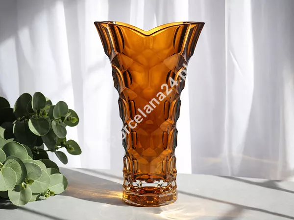 Wazon 35,5 cm Bohemia - Honey Comb Smokey Honey 114969 Wazon 35,5 cm Bohemia - Honey Comb Smokey Honey 114969