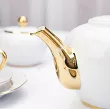Garnitur do kawy na 6 osób (21 el.) Porcel - Premium Gold