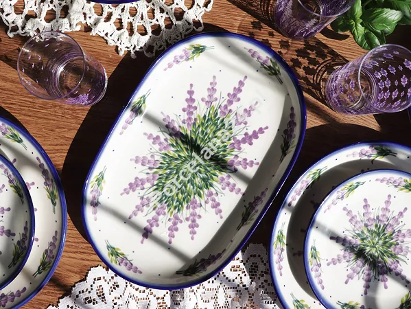 Półmisek owalny 33 cm Bolesławiec - Lawendowy Zakątek Półmisek owalny 33 cm Bolesławiec - Lawendowy Zakątek