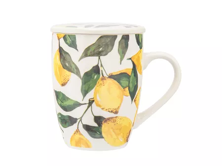 Kubek z zaparzaczem i pokrywką 0,34 L Altom Design - Cytryny 07.KZ.2762