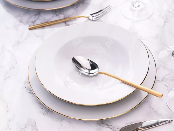 Komplet talerzy na 6 osób (18 el.) Bogucice - Lolita Gold 1162 Komplet talerzy na 6 osób (18 el.) Bogucice - Lolita Gold 1162