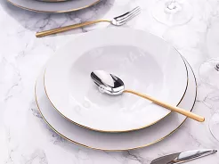 Komplet talerzy na 6 osób (18 el.) Bogucice - Lolita Gold 1162
