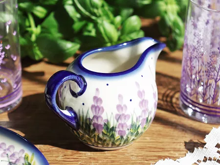 Dzbanuszek na mleko 0,24 L Bolesławiec - Lawendowy Zakątek