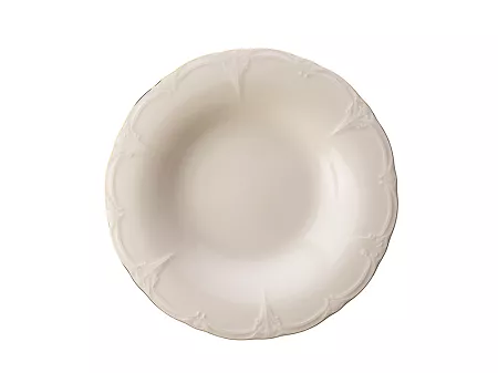 Talerz głęboki 23 cm Bon Bistro - Retro Golden Rim ecru