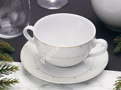 Bulionówka ze spodkiem 0,35 L / 15,7 cm Chodzież - Yvonne G896 Kropla Złota